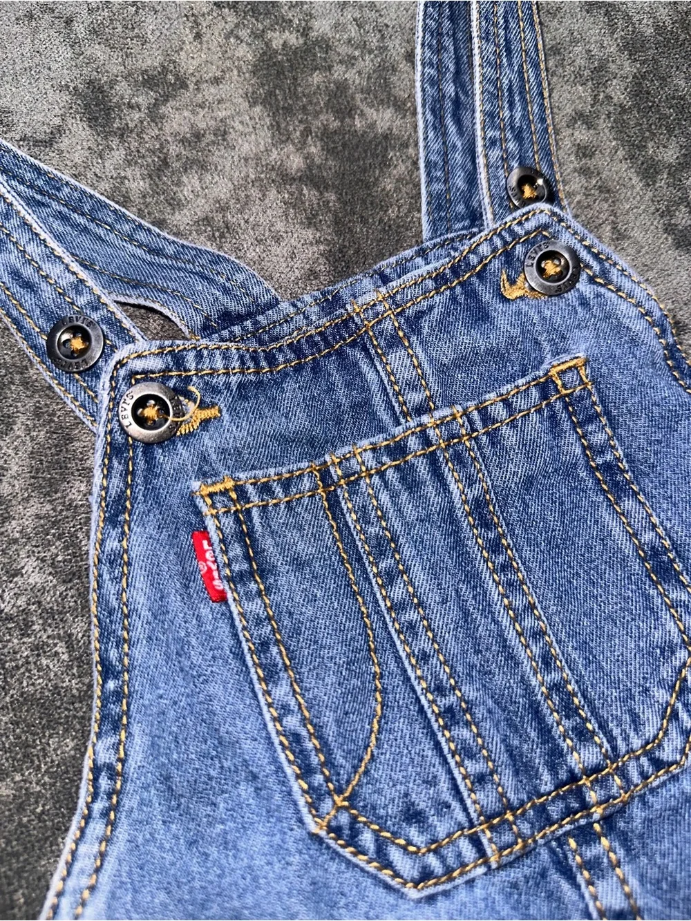 Levi's Kids Light Blue Denim Overalls with Front Pocket
